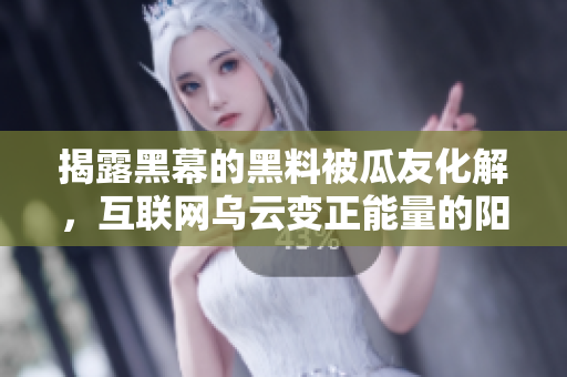 揭露黑幕的黑料被瓜友化解，互聯(lián)網(wǎng)烏云變正能量的陽光，曲折故事引發(fā)共鳴