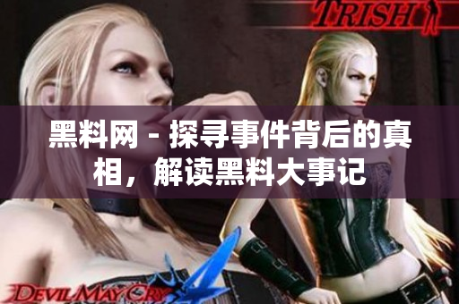 黑料網 - 探尋事件背后的真相，解讀黑料大事記