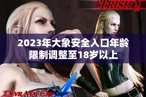 2023年大象安全入口年齡限制調(diào)整至18歲以上