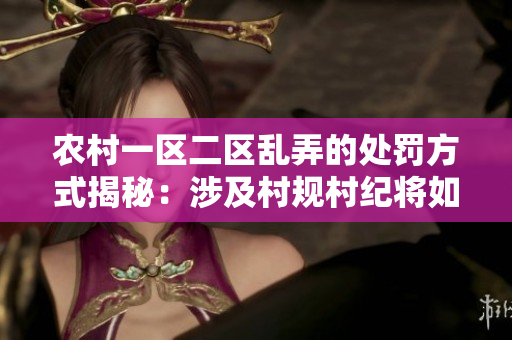 農(nóng)村一區(qū)二區(qū)亂弄的處罰方式揭秘：涉及村規(guī)村紀將如何嚴肅處理？