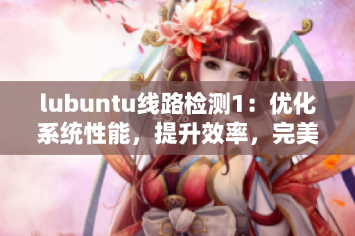 lubuntu線路檢測1：優(yōu)化系統(tǒng)性能，提升效率，完美解決軟件問題