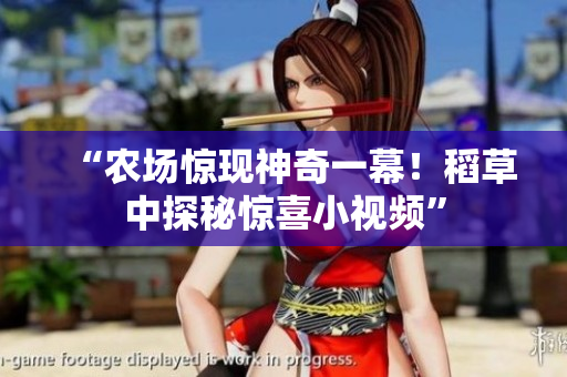 “農(nóng)場驚現(xiàn)神奇一幕！稻草中探秘驚喜小視頻”