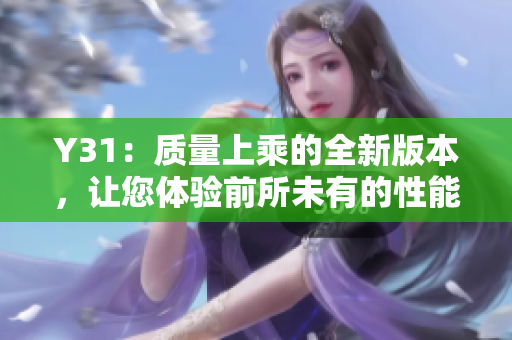 Y31：質量上乘的全新版本，讓您體驗前所未有的性能與舒適度