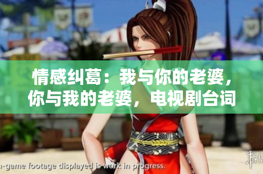 情感糾葛：我與你的老婆，你與我的老婆，電視劇臺詞解讀