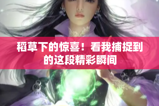 稻草下的驚喜！看我捕捉到的這段精彩瞬間
