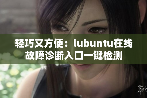 輕巧又方便：lubuntu在線故障診斷入口一鍵檢測(cè)