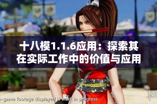 十八模1.1.6應(yīng)用：探索其在實(shí)際工作中的價值與應(yīng)用實(shí)例