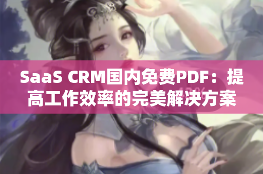 SaaS CRM國(guó)內(nèi)免費(fèi)PDF：提高工作效率的完美解決方案