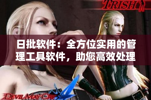 日批軟件：全方位實(shí)用的管理工具軟件，助您高效處理日常工作
