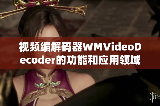 視頻編解碼器WMVideoDecoder的功能和應(yīng)用領(lǐng)域介紹