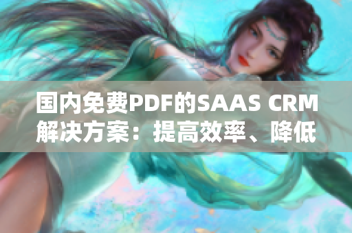 國內(nèi)免費PDF的SAAS CRM解決方案：提高效率、降低成本