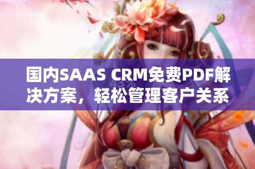 國內(nèi)SAAS CRM免費(fèi)PDF解決方案，輕松管理客戶關(guān)系