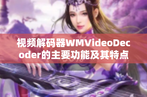 視頻解碼器WMVideoDecoder的主要功能及其特點