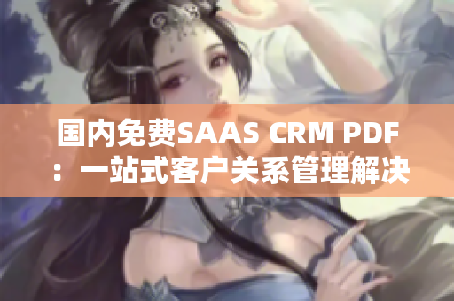 國內(nèi)免費SAAS CRM PDF：一站式客戶關系管理解決方案