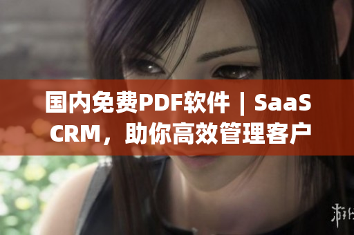 國(guó)內(nèi)免費(fèi)PDF軟件︱SaaS CRM，助你高效管理客戶信息