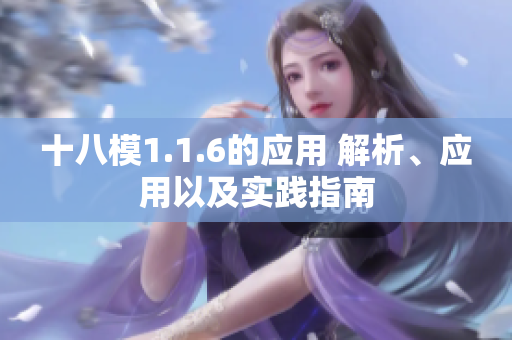 十八模1.1.6的應(yīng)用 解析、應(yīng)用以及實踐指南