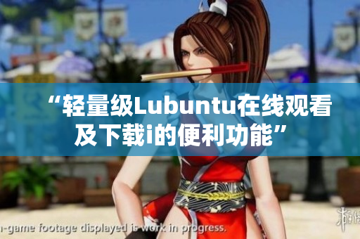 “輕量級(jí)Lubuntu在線觀看及下載i的便利功能”