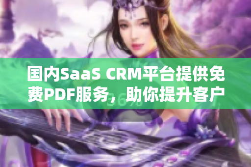 國內(nèi)SaaS CRM平臺(tái)提供免費(fèi)PDF服務(wù)，助你提升客戶關(guān)系管理效率
