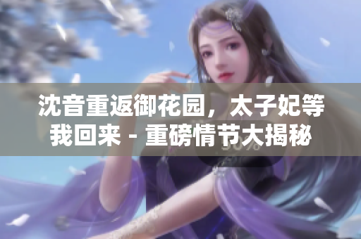 沈音重返御花園，太子妃等我回來 - 重磅情節(jié)大揭秘